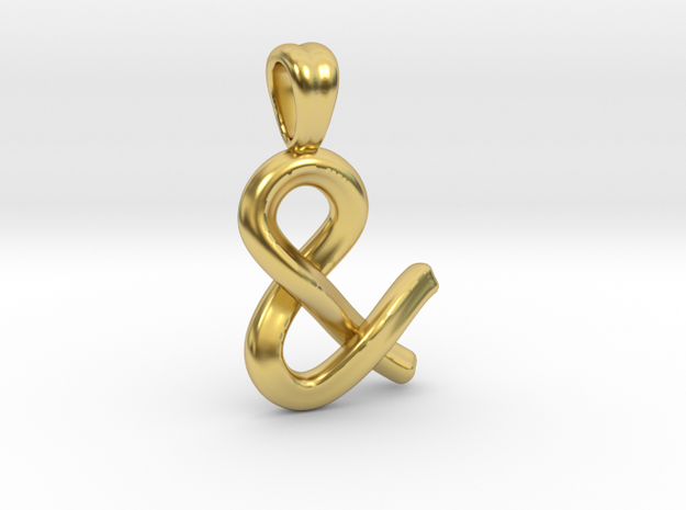 Ampersand [Pendant] in Polished Brass