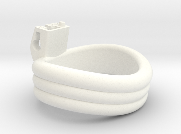 Cherry Keeper Ring G2 - 53x47mm Triple -4° (~50mm) in White Processed Versatile Plastic