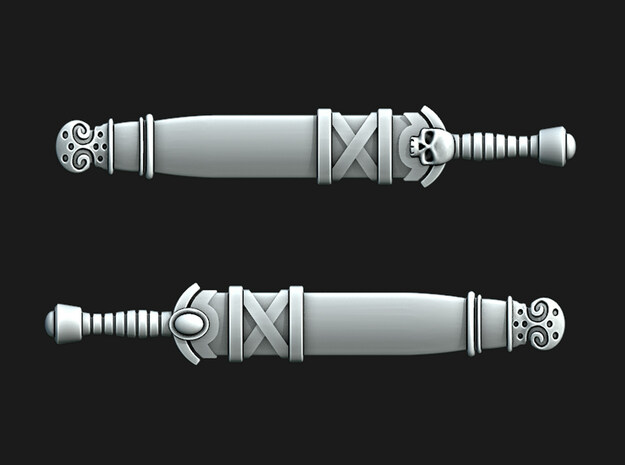 Greek Swords in Scabbard (Long Version) in Tan Fine Detail Plastic: Medium