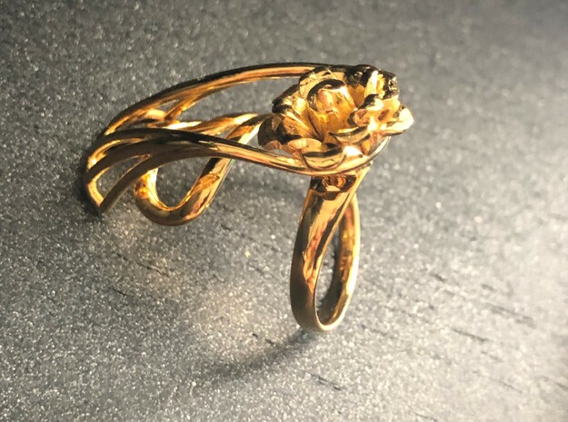 Allison's rose in 14k Gold Plated Brass: 8 / 56.75