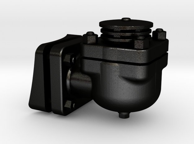 Snifter valve - LH - 3/4" scale (1/16 full size) in Matte Black Steel