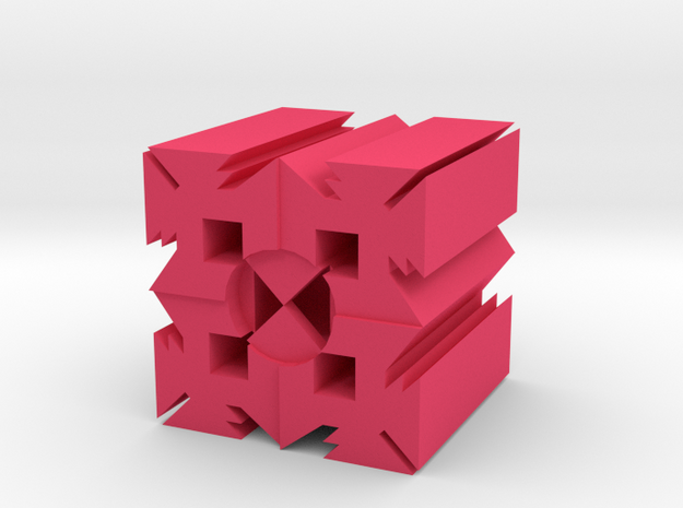 Geometry Dash 400 Star Icon in Pink Processed Versatile Plastic