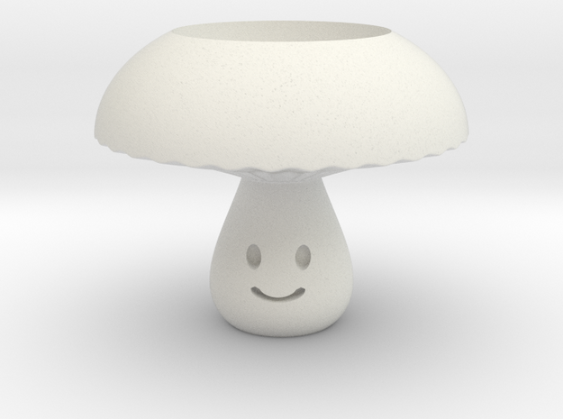 Tealight mushroom in White Natural Versatile Plastic