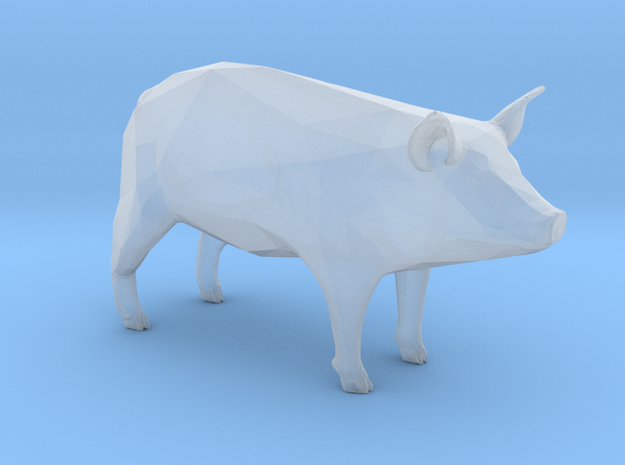 Plastic Pig 1:48-O in Smooth Fine Detail Plastic