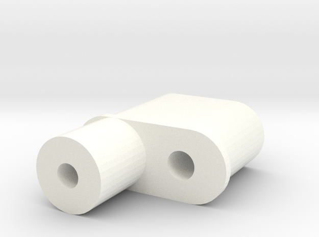 RC10 ANTENNA MOUNT in White Processed Versatile Plastic