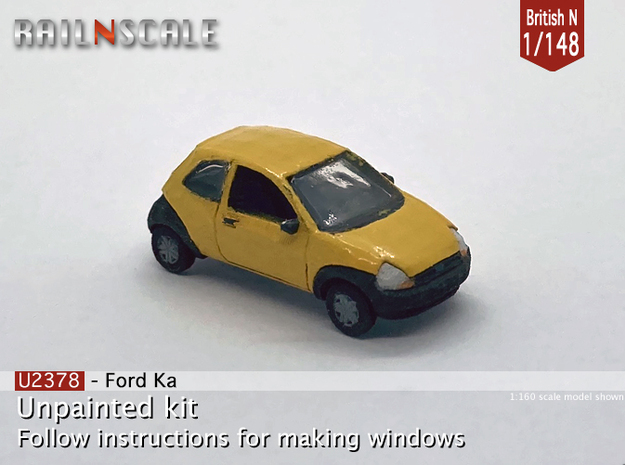Ford Ka (British N 1:148) in Smooth Fine Detail Plastic