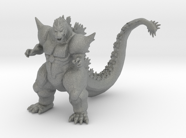 Super Godzilla kaiju monster miniature model in Gray PA12