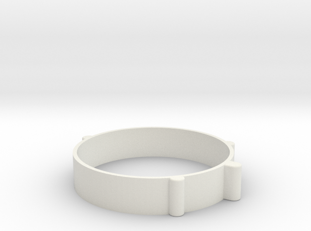 Rondelle22mm in White Natural Versatile Plastic