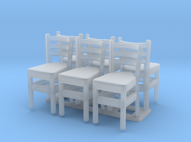 Chair 07. HO Scale (1:87) in Tan Fine Detail Plastic