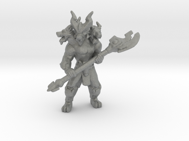 Cerberus Guardian miniature model fantasy game rpg in Gray PA12