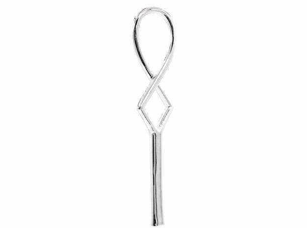 Duality & Unity Ankh Pendant in Polished Silver
