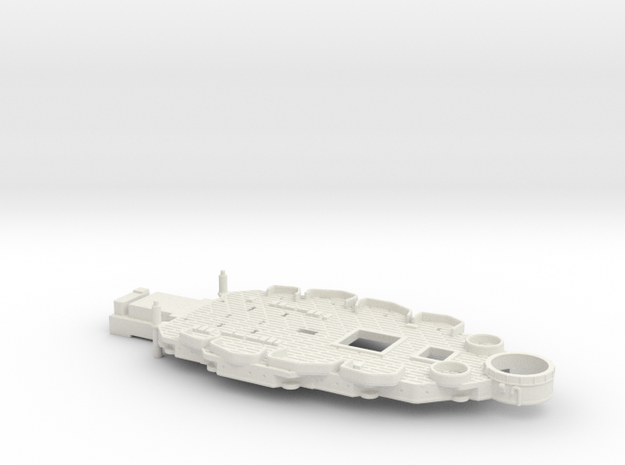 1/426 USS Nevada (1941) Casemate Deck w/out 5''/51 in White Natural Versatile Plastic