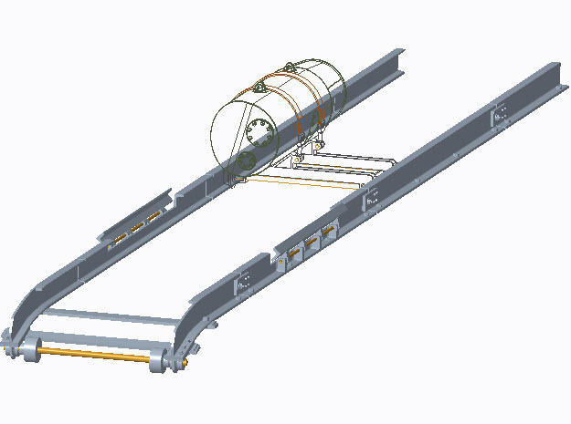 Minenbahn Schienensatz 1:40 Typ-A (Basissatz) in Tan Fine Detail Plastic