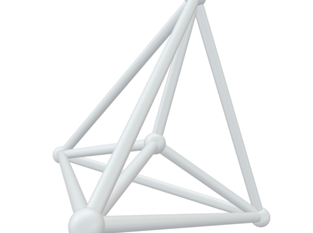 K5 - Tetrahedron/Inside in White Natural Versatile Plastic