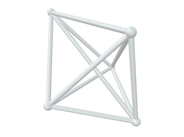 K5 - Tetrahedron/Outside in White Natural Versatile Plastic