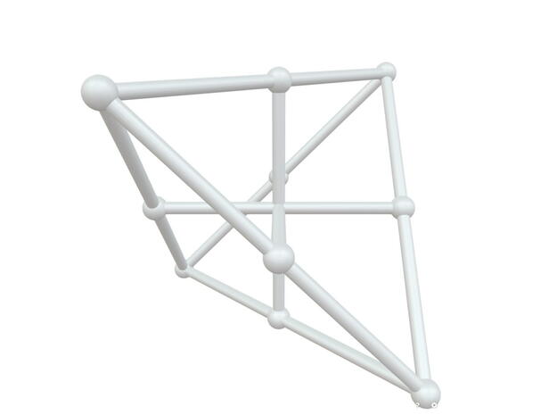 P1 - Petersen Graph in White Natural Versatile Plastic