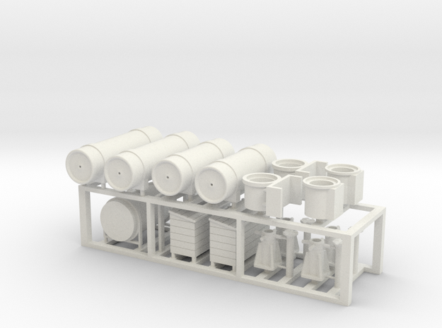 Steam Engine Details Pack in White Natural Versatile Plastic