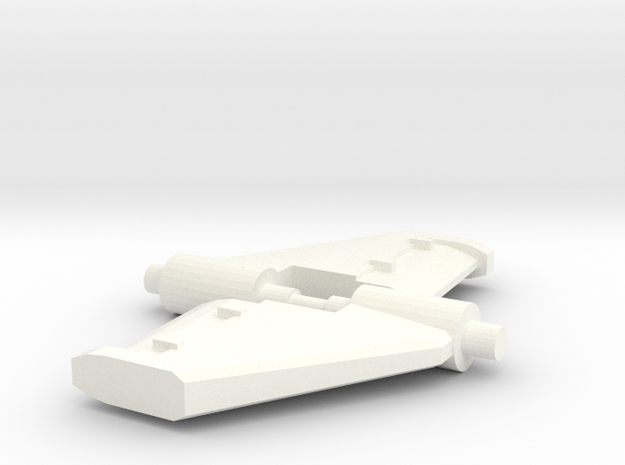Diaclone parts: small fins in White Processed Versatile Plastic