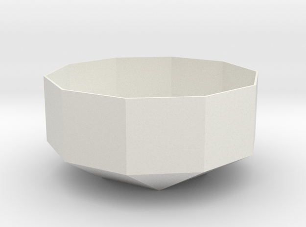 lawal 97 mm elongated pentagonal cupola in White Natural Versatile Plastic