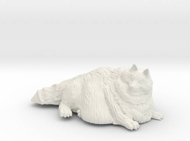 Wide Wolf in White Natural Versatile Plastic