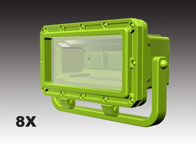 XF range floodlights - 1:24 - 8X in Clear Ultra Fine Detail Plastic