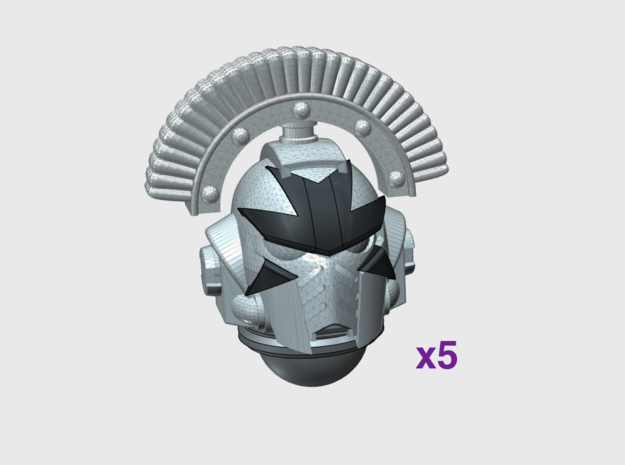 5x Cross Face - Centurion G:10 Prime Helms in Tan Fine Detail Plastic