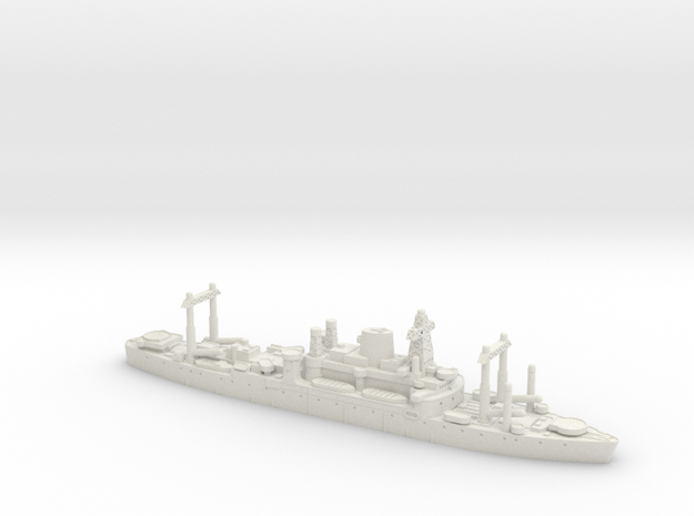 USS Ancon 1/1800 in White Natural Versatile Plastic