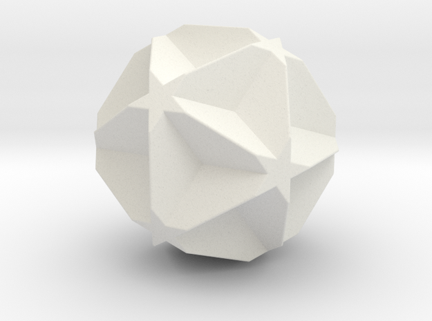 Truncated Great Dodecahedron - 1 Inch V1 in White Natural Versatile Plastic