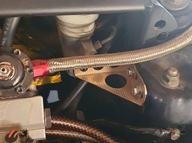 Honda crx master cylinder brace in Matte Black Steel