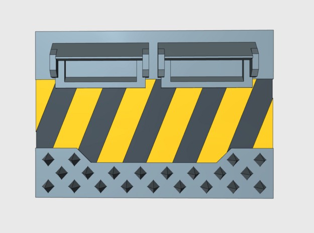 Hazard Stripes : Standard APC Frontplate in Tan Fine Detail Plastic