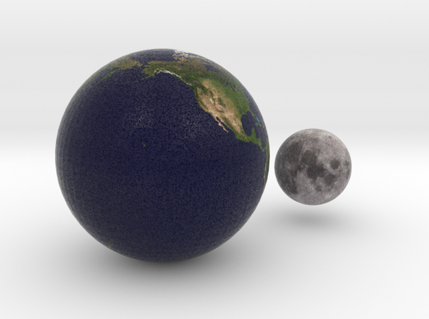 earth and moon in Natural Full Color Sandstone