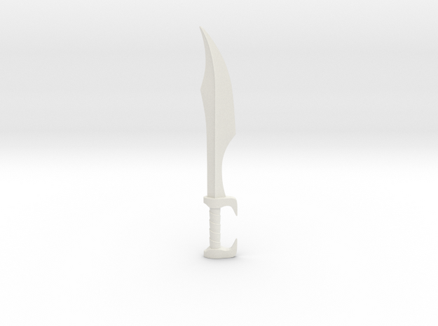 Spartan Sword (Motu compatible) Origins/Vintage in White Natural Versatile Plastic