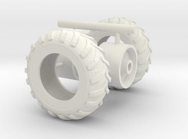 1/50th Unverferth ProForce 1850 Hopper tires in White Natural Versatile Plastic