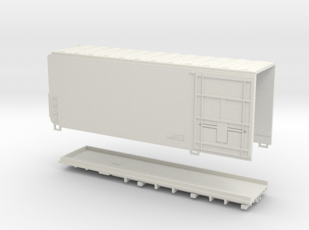 1/24 Scale 70 ft Cryo-Trans Reefer Part 2 in White Natural Versatile Plastic