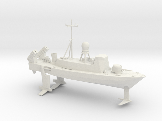 1/400 Scale USS PHM Hydrofoil in White Natural Versatile Plastic