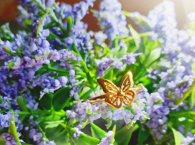 Butterfly Ring in 18k Gold Plated Brass: 7 / 54