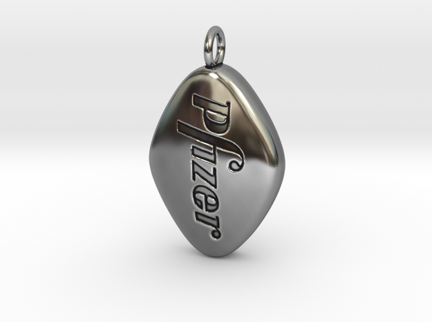 PFIZER VIAGRA PILL 100MG Pendant or Charm in Antique Silver