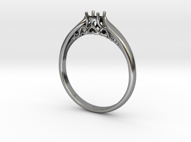 Filigree engagement ring  in Antique Silver
