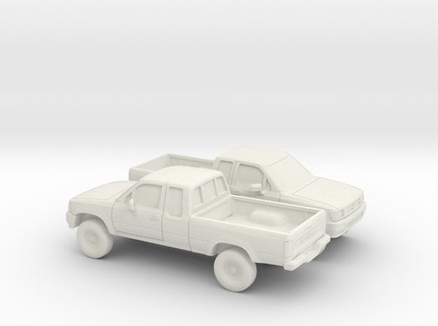 1/100 2X 1988-97 Toyota Hilux Hollow Shell in White Natural Versatile Plastic