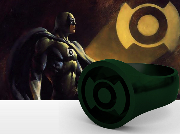 Batman In Darkest Knight Symbol Ring (Large) in Rhodium Plated Brass: 10 / 61.5