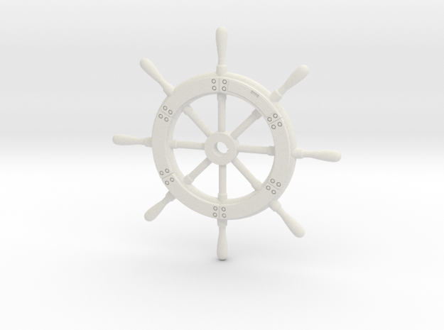 1/8 USN PT Boat Higgins Wheel in White Natural Versatile Plastic