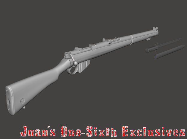 British Army Lee Enfield SMLE Rifle in Tan Fine Detail Plastic