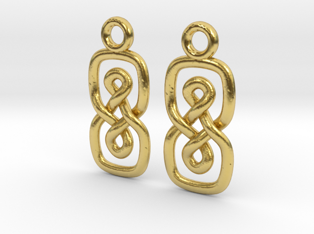 Eight loop [earrings] in Polished Brass