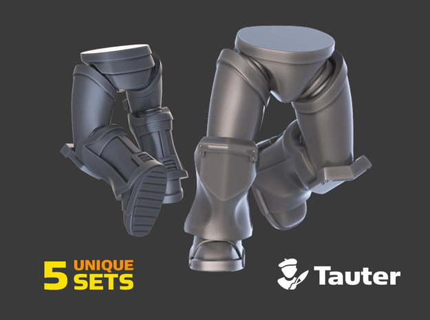 Running - Bloodguard Power Armor Legs in Tan Fine Detail Plastic: Small