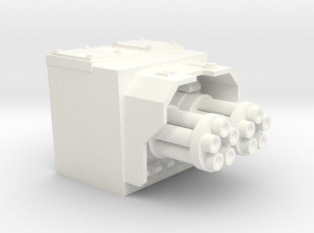 28mm gathling gun for superheavy tank in White Processed Versatile Plastic