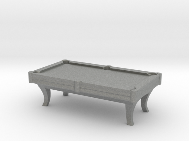 Pool Table 01. 1:18 Scale in Gray PA12