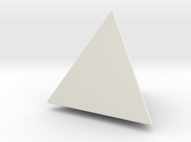 TETRAHEDRON side 50 mm in White Natural Versatile Plastic