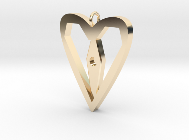 Heart Outer in 14k Gold Plated Brass