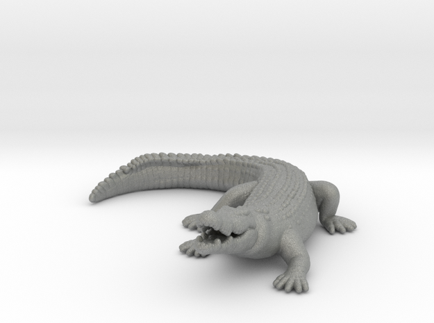 Giant Crocodile miniature model fantasy games dnd in Gray PA12