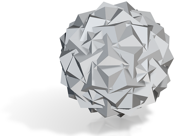 03. Great Pentagonal Hexecontahedron - 10 mm in Tan Fine Detail Plastic